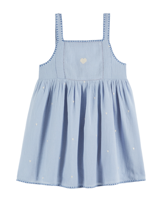 emile et ida Robe brodée coeur écume