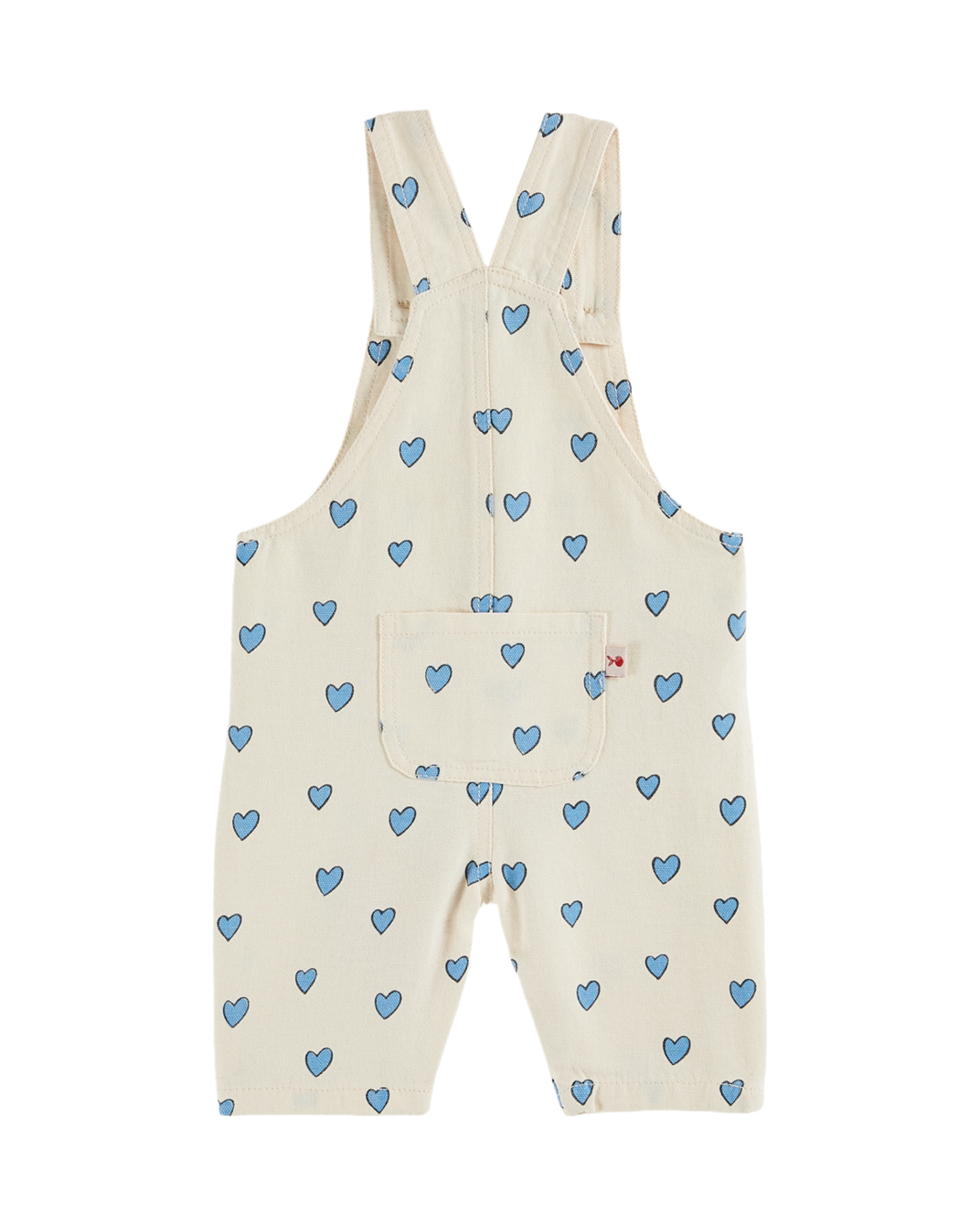 Salopette bébé - coeur écru