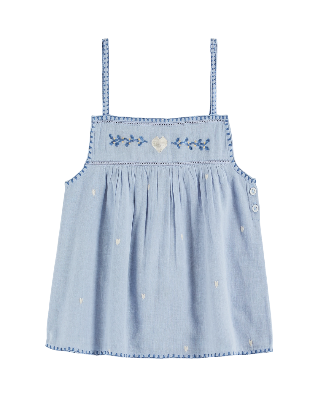 Foam heart embroidered baby dress