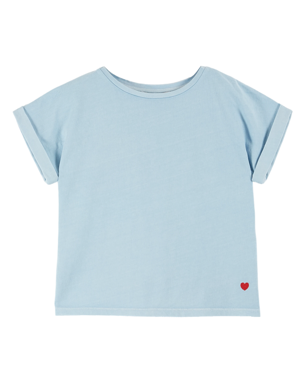 T-shirt - coton et teinture bio bleu glacier
