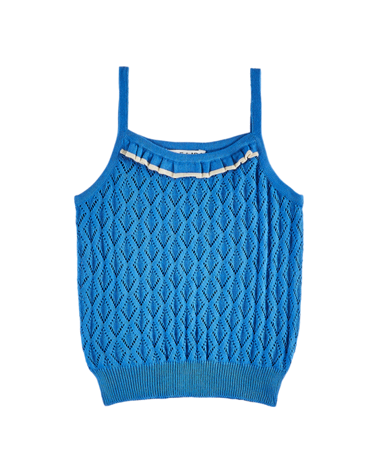 emile et ida Top à bretelles ajouré lagon
