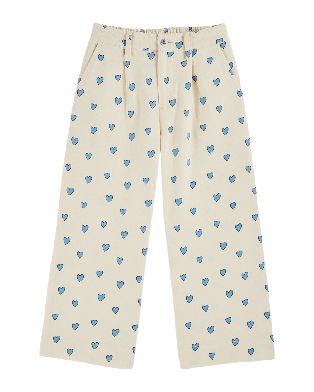 Loose ecru heart pants
