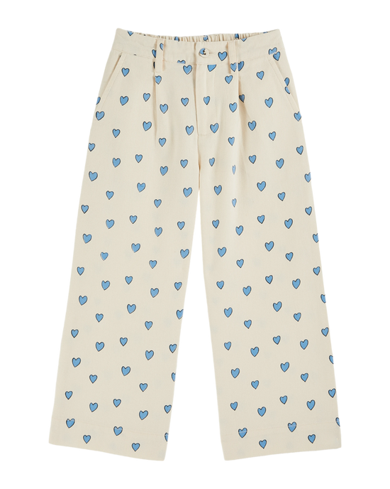 emile et ida Pantalon ample coeur écru