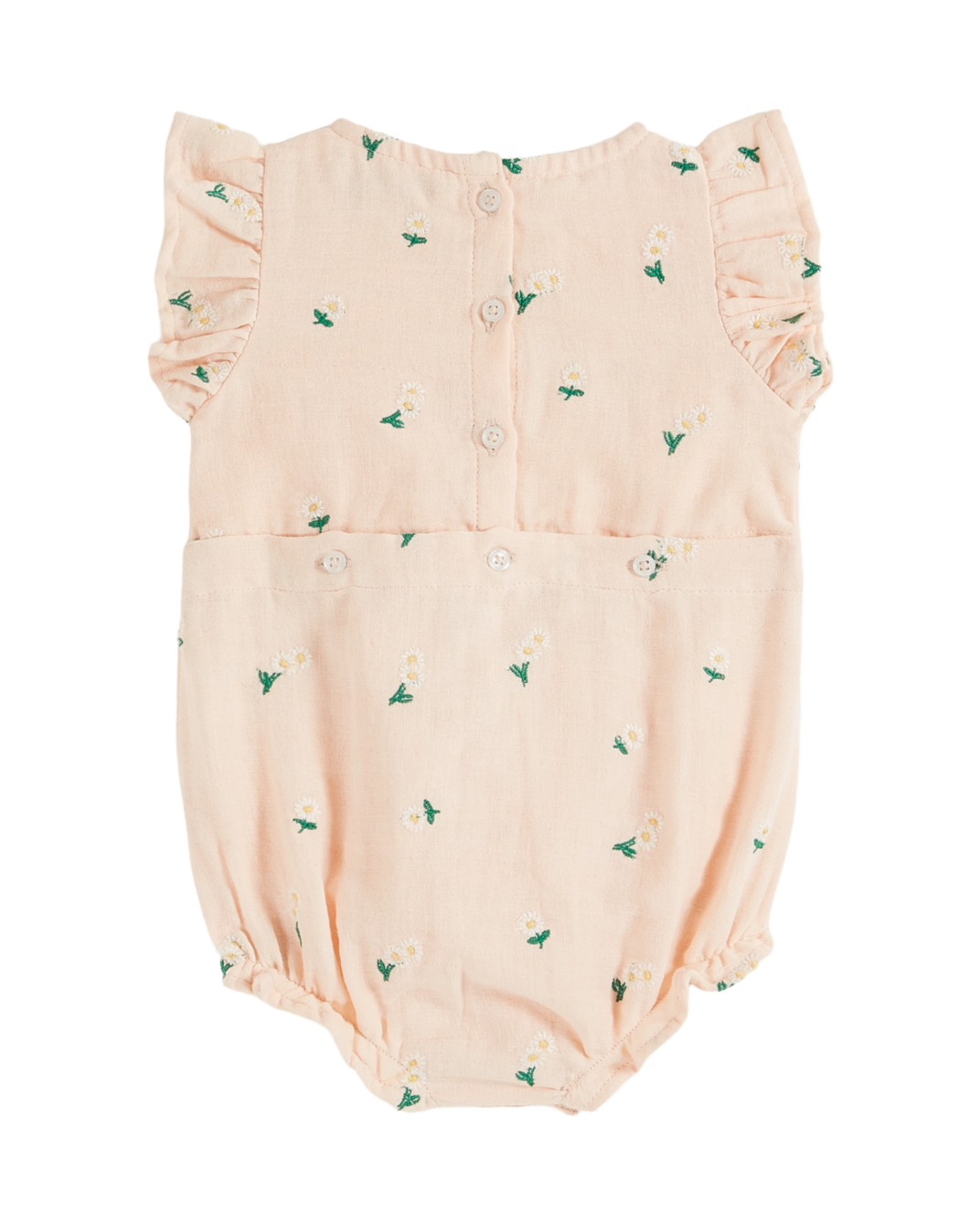 Pastel pink floral embroidered jumpsuit