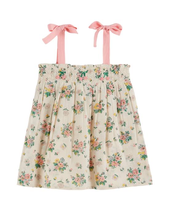 emile et ida Top smocké printemps rose