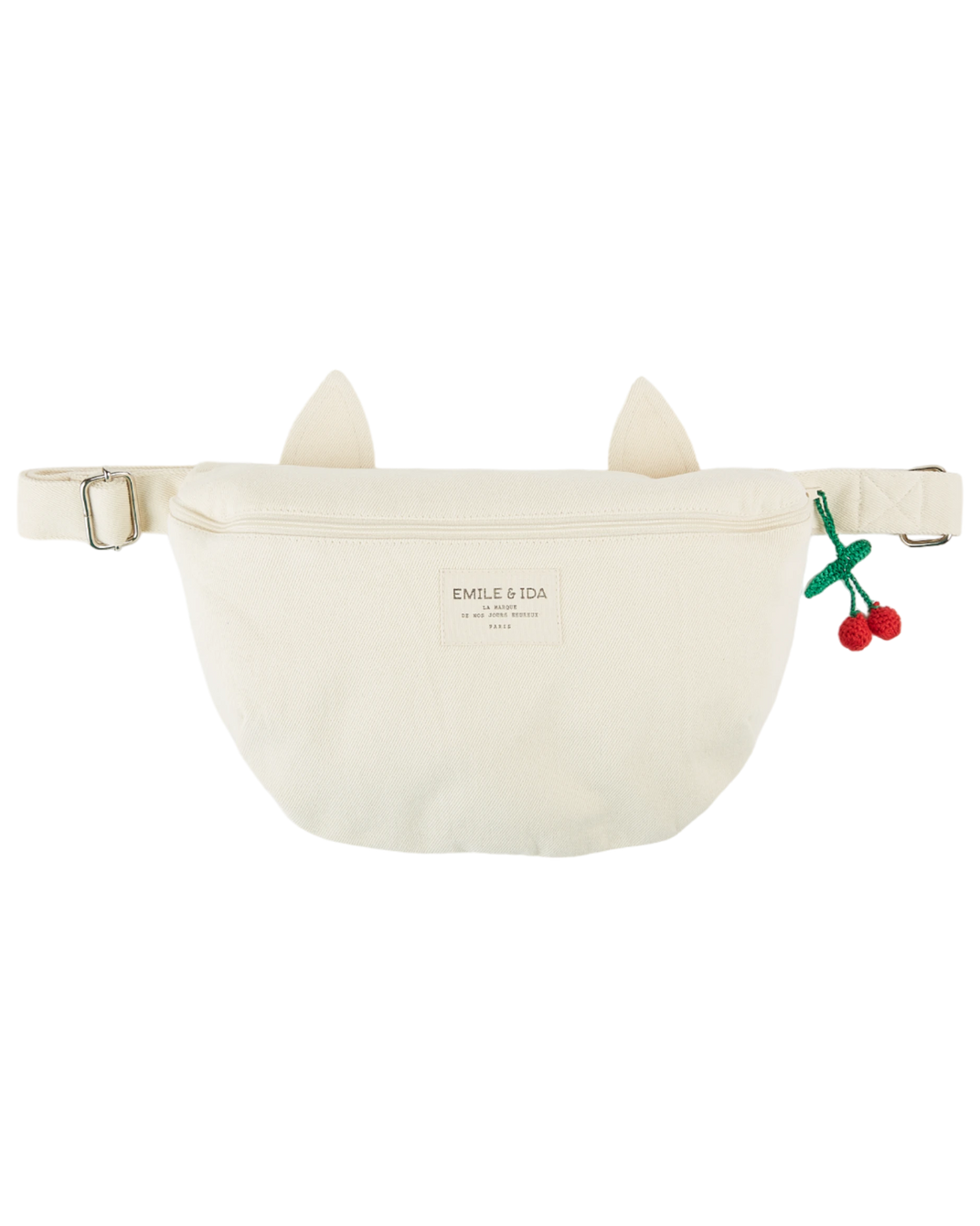 Ecru cat fanny pack