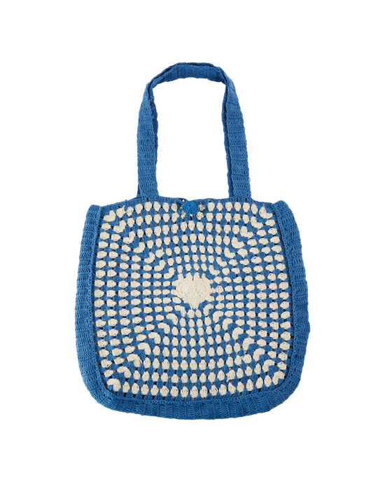 emile et ida Sac crochet coeur bleu