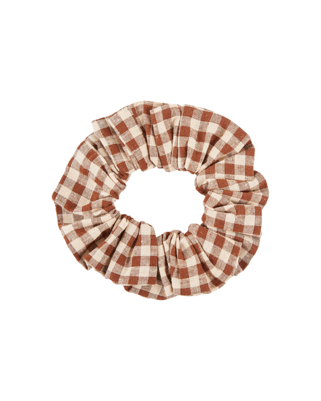 Chocolate Vichy Scrunchie