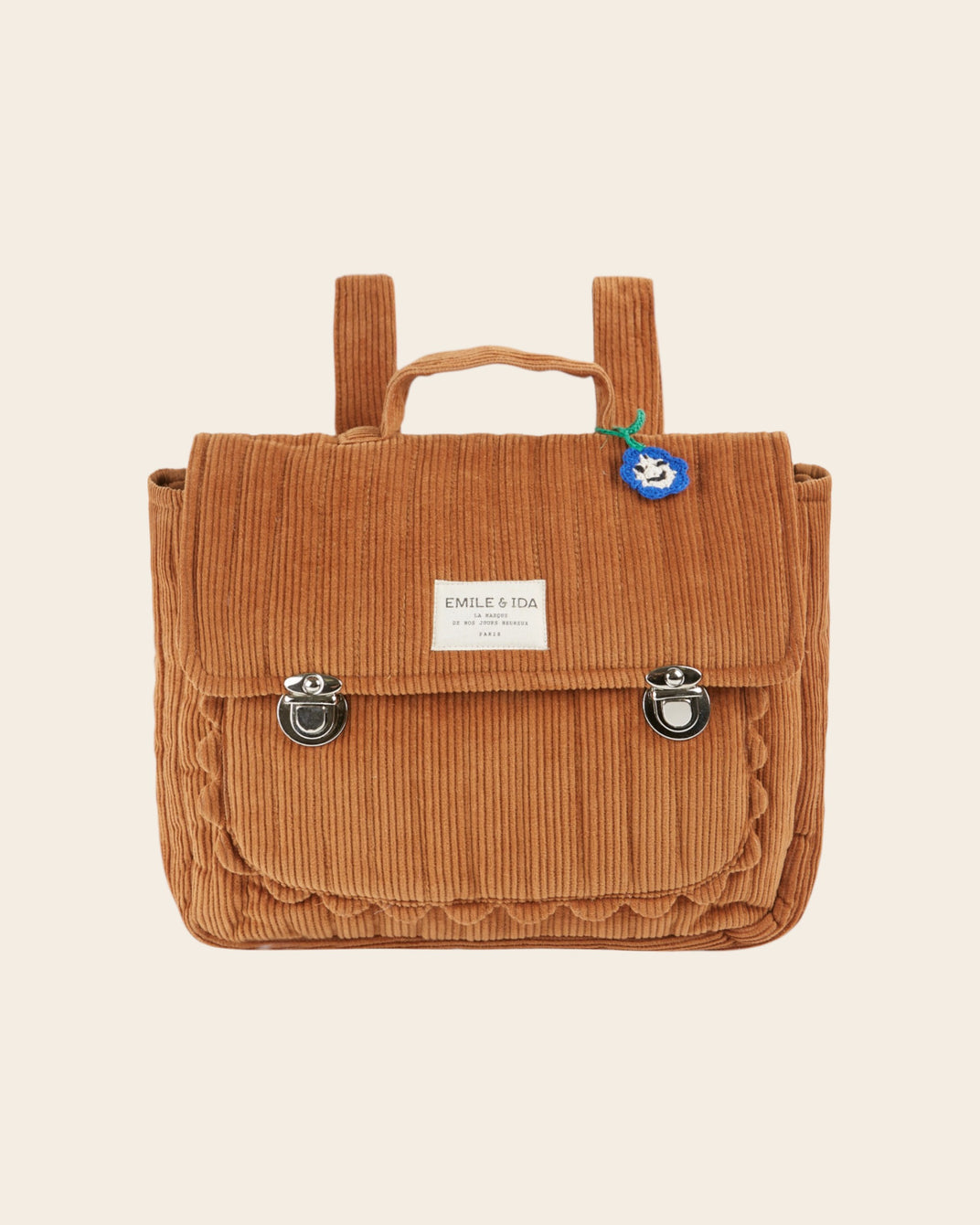 Cartable matelassé caramel