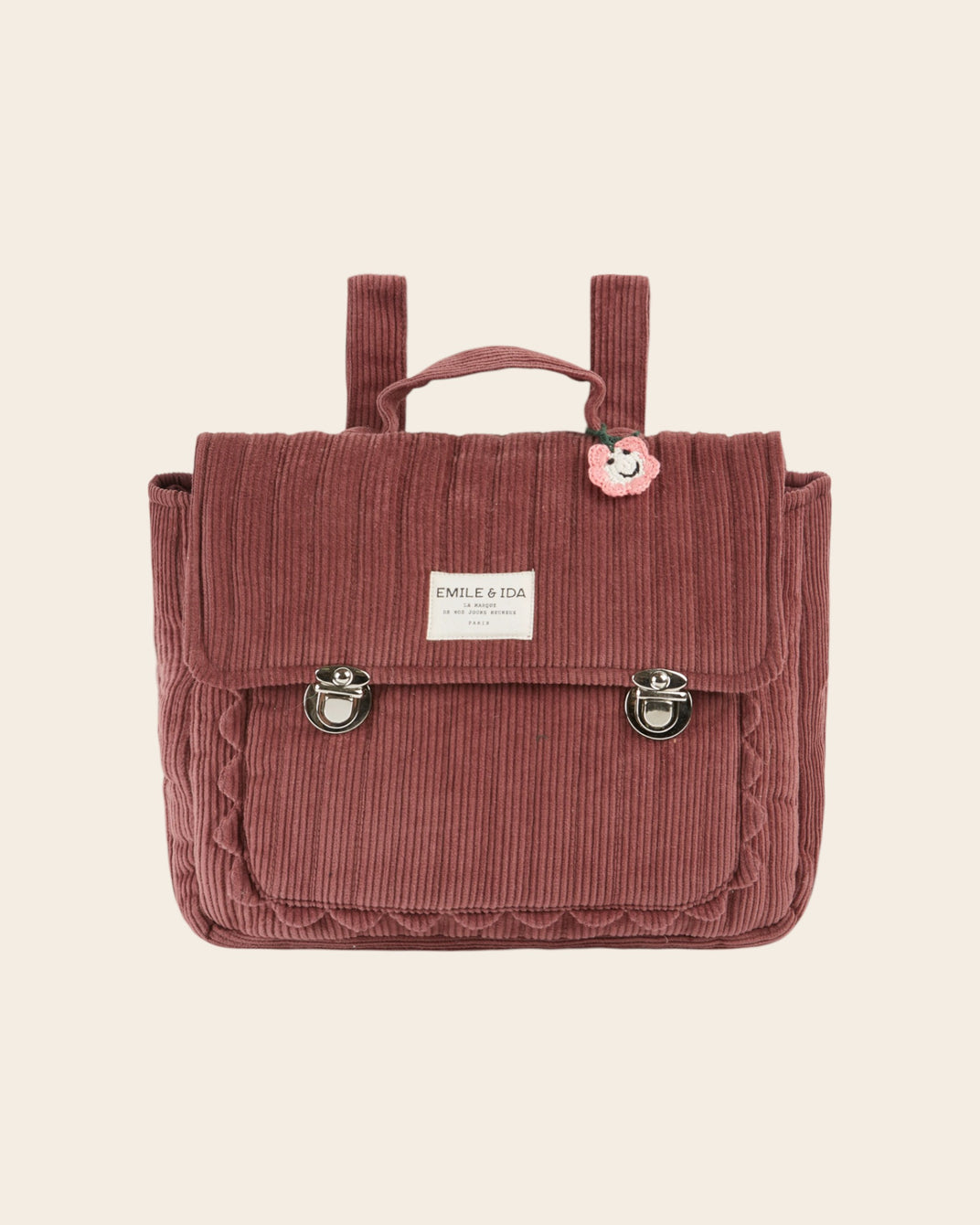 Cartable matelassé violine