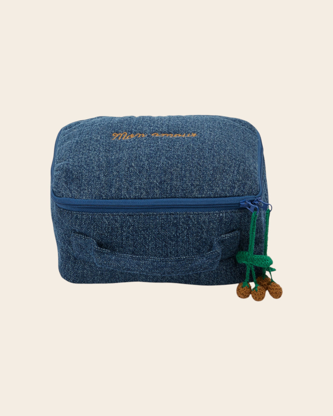Trousse de toilette denim bleu