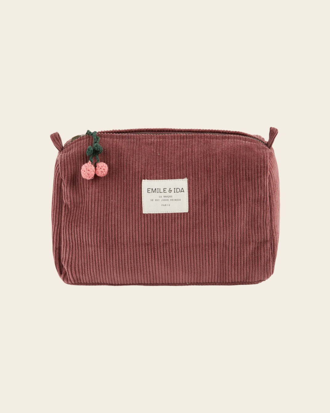 Trousse de toilette velours violine