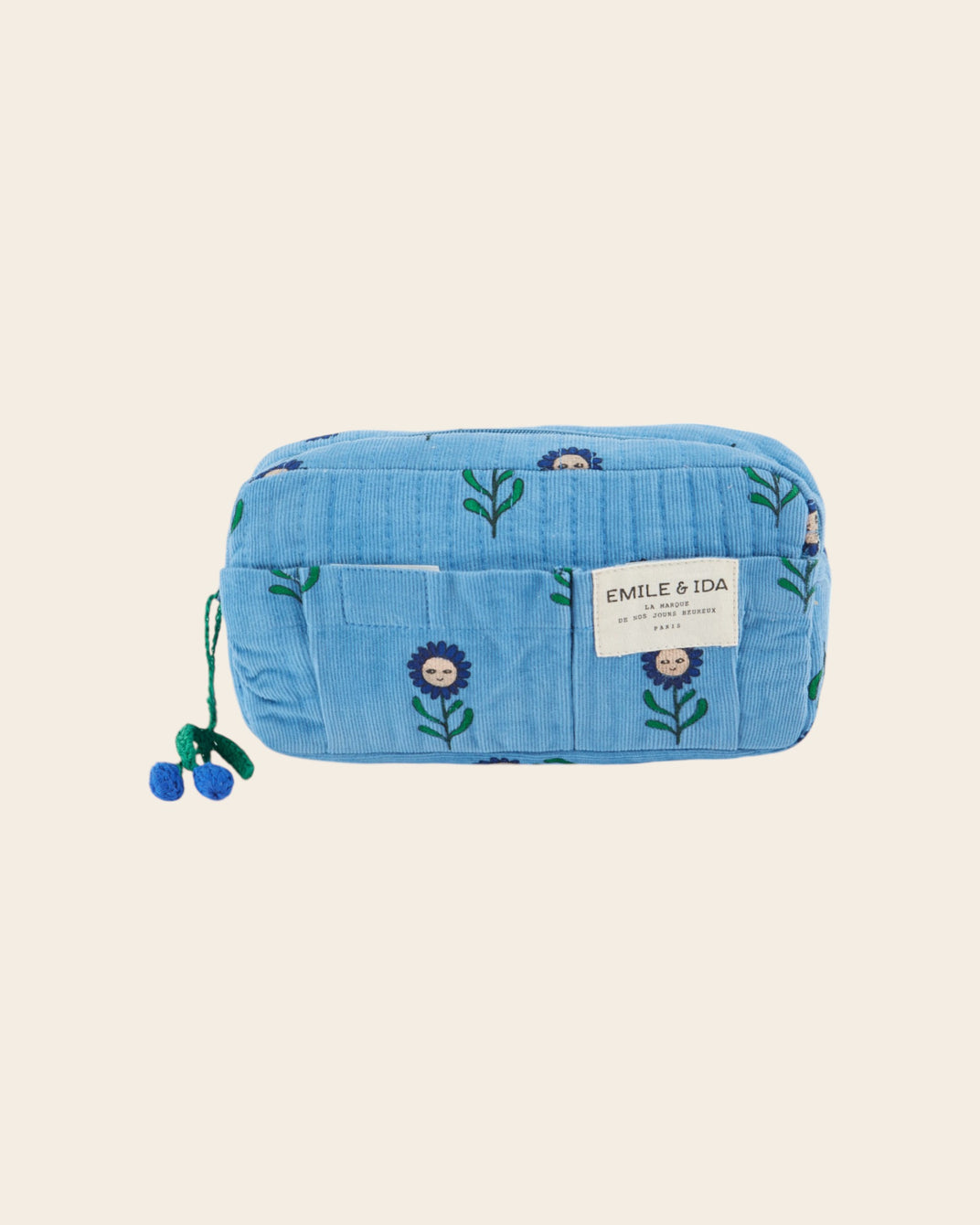 Petite trousse marguerite bleu
