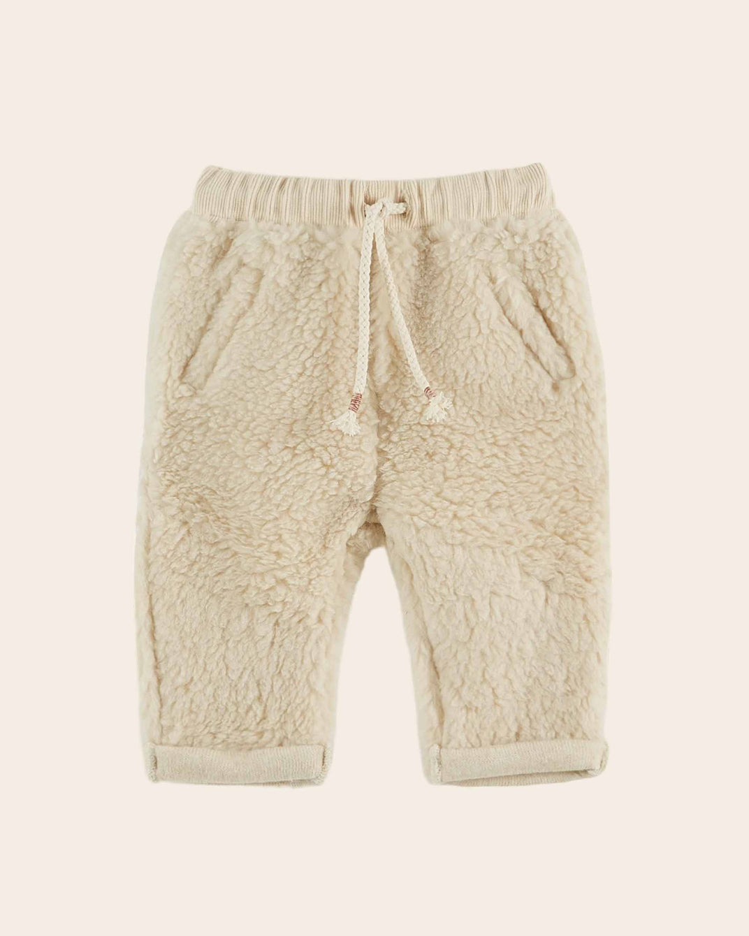ecru sheepskin pants