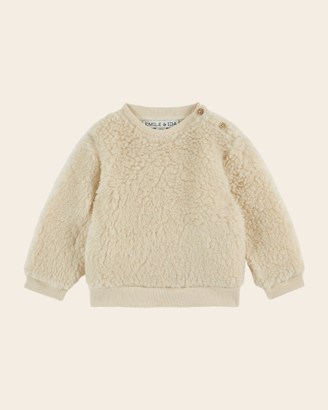 ecru fleece sweatshirt