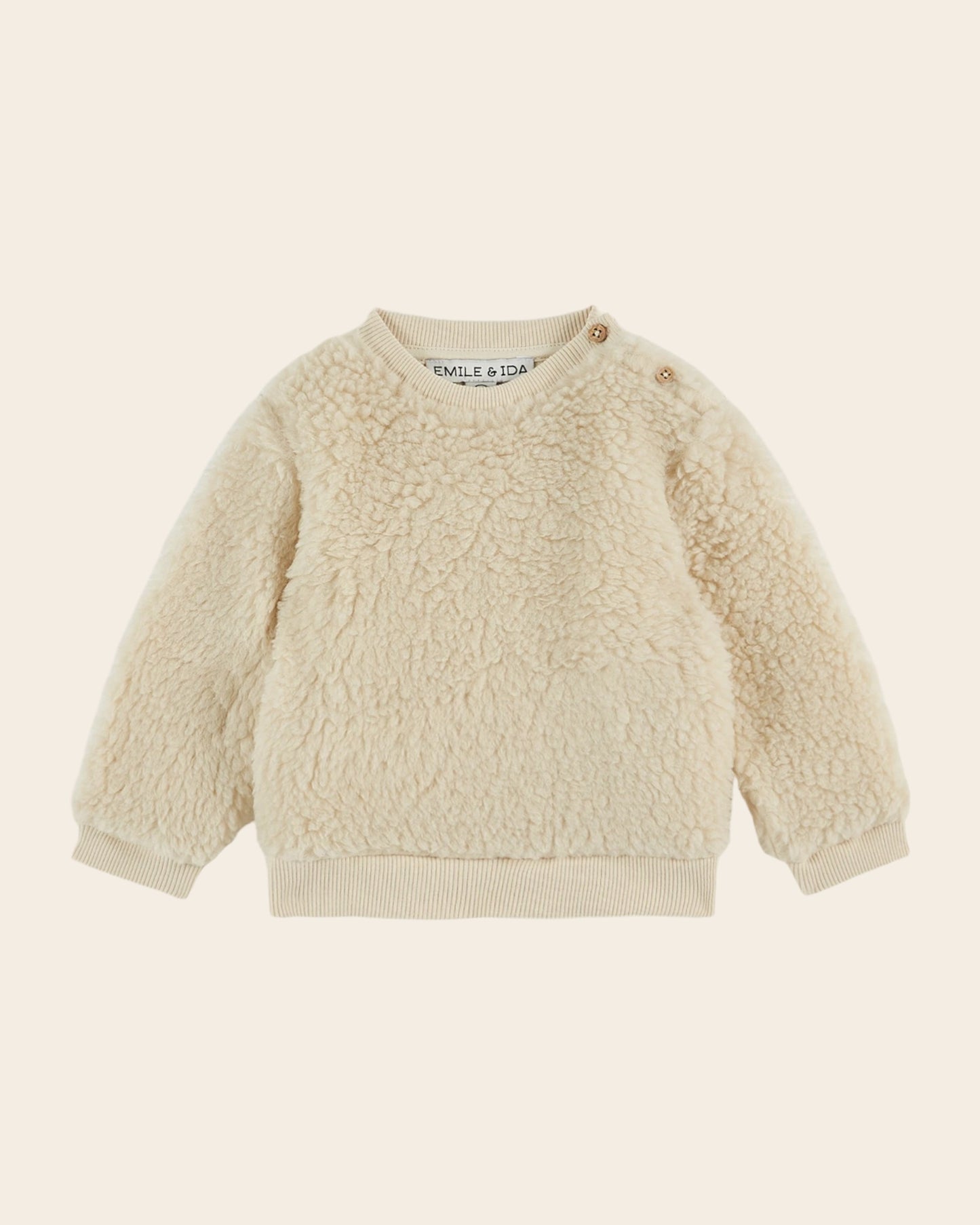 ecru fleece sweatshirt