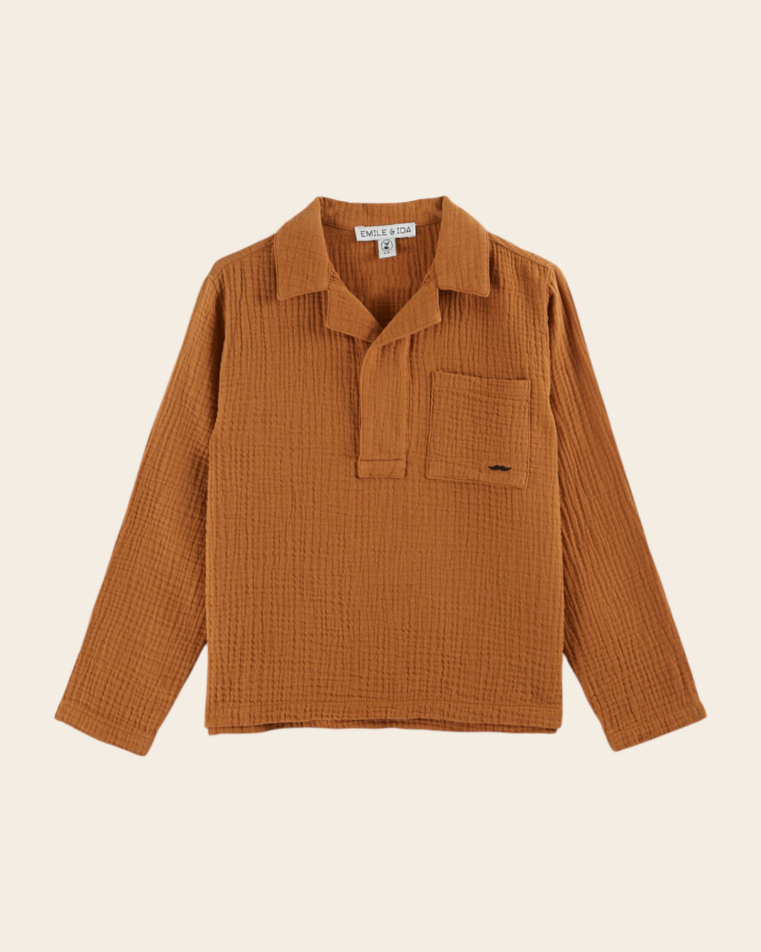 pecan cotton gauze kurta