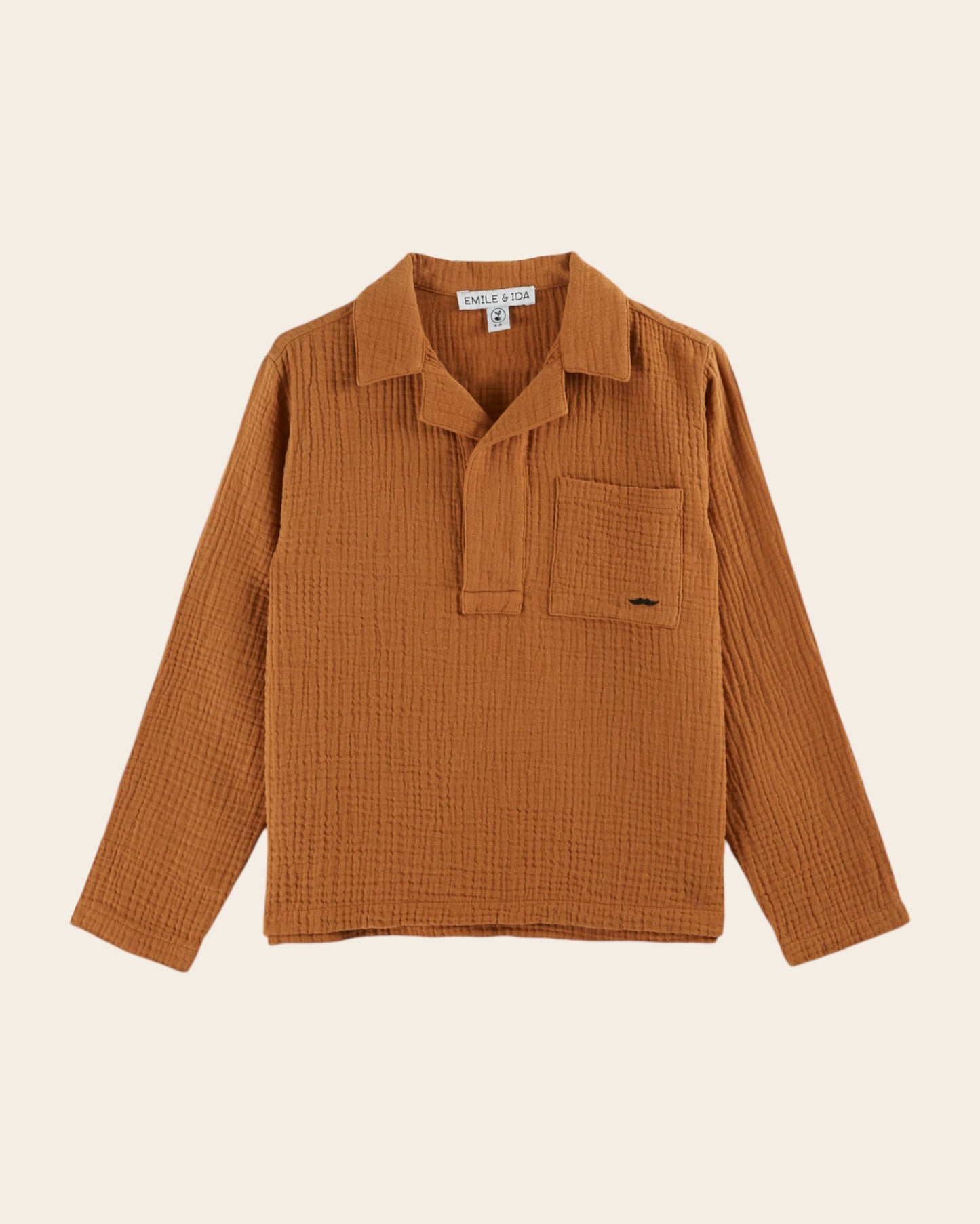 Kurta gaze de coton caramel