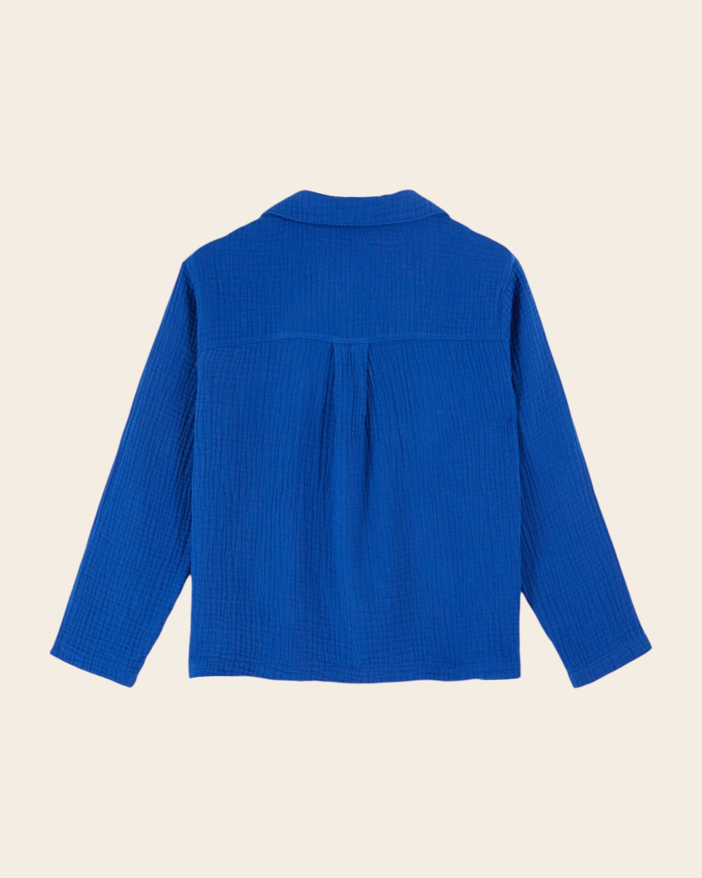 Kurta gaze de coton bleu royal