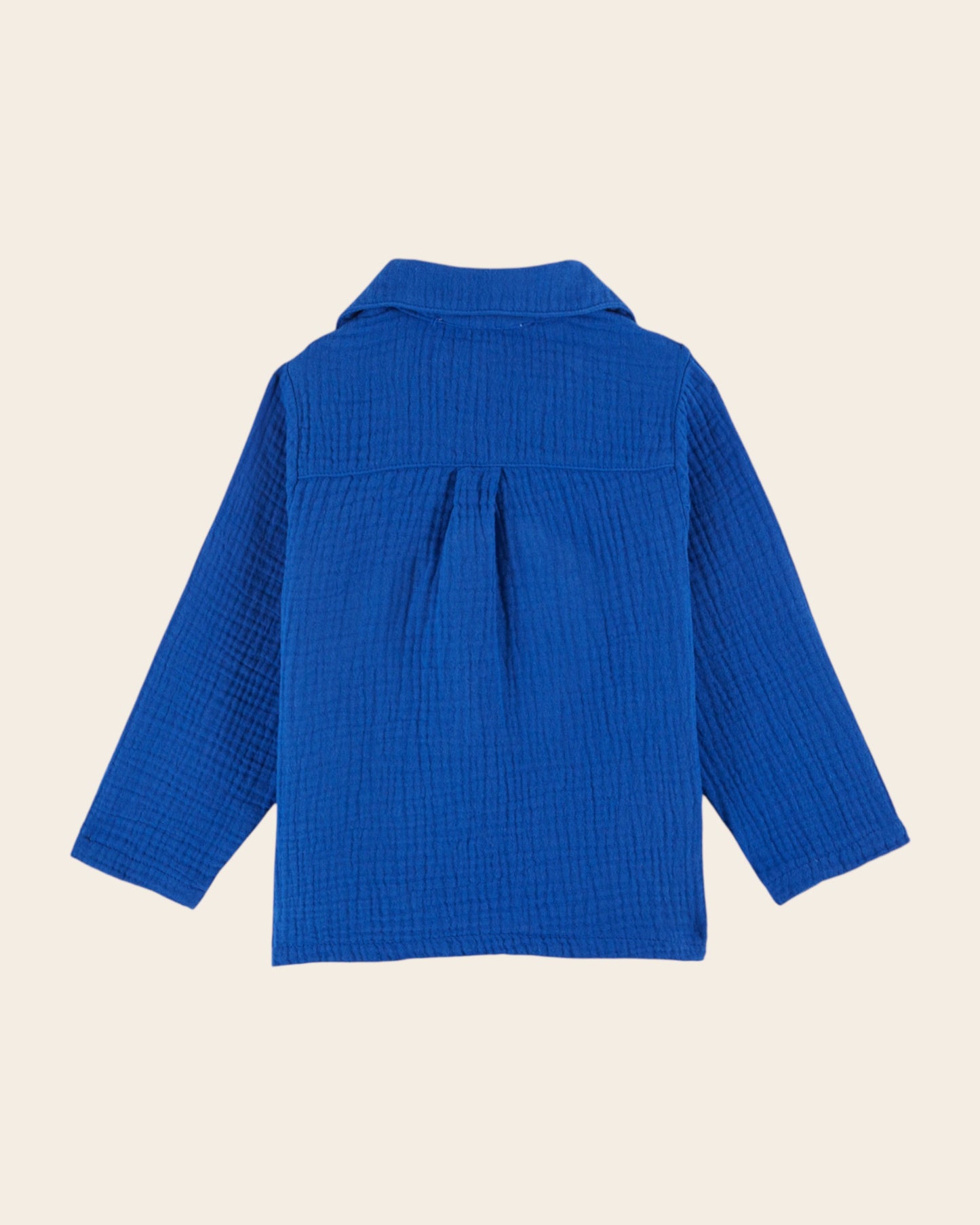 Kurta gaze de coton bleu royal