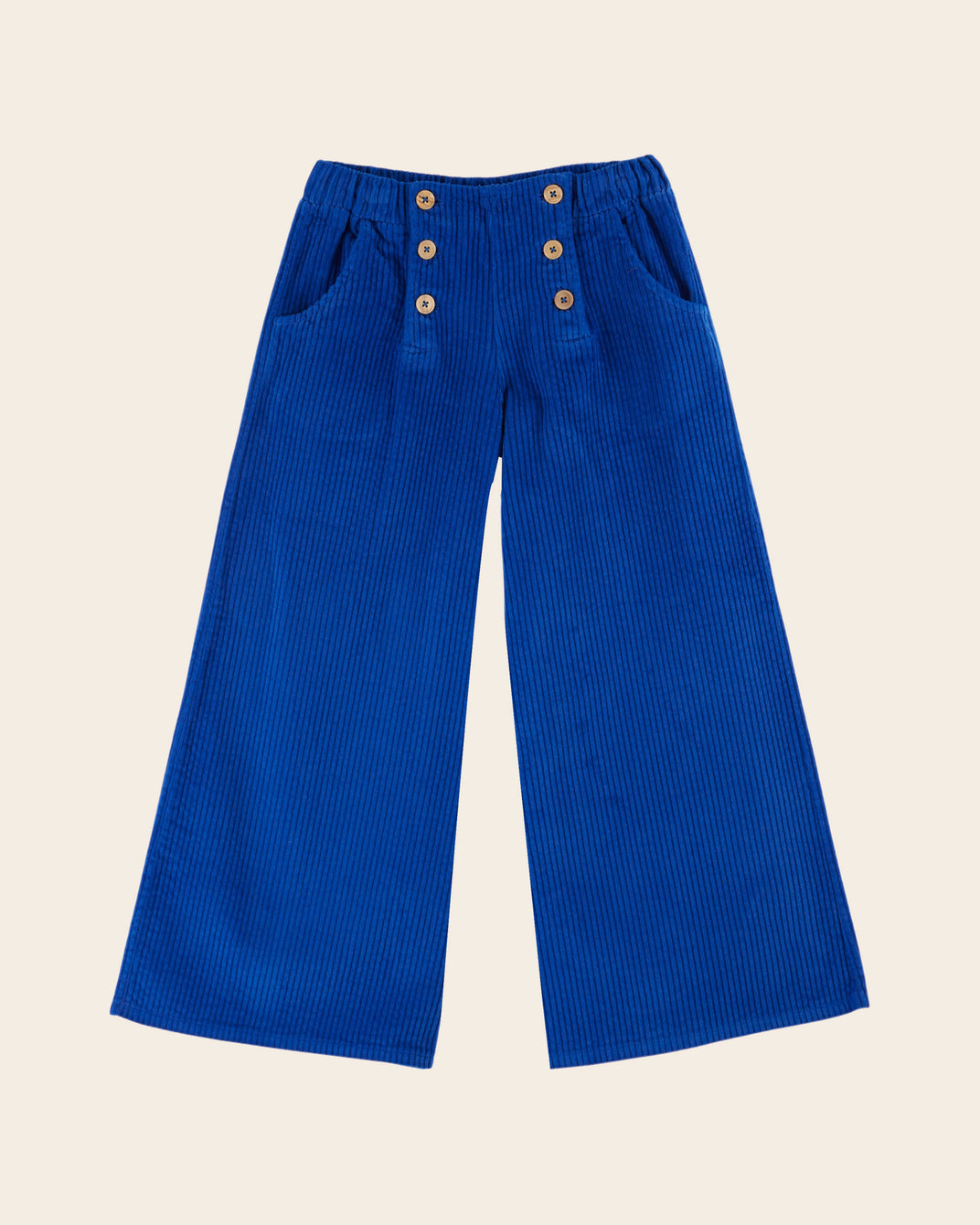 Pantalon velours à pont bleu royal