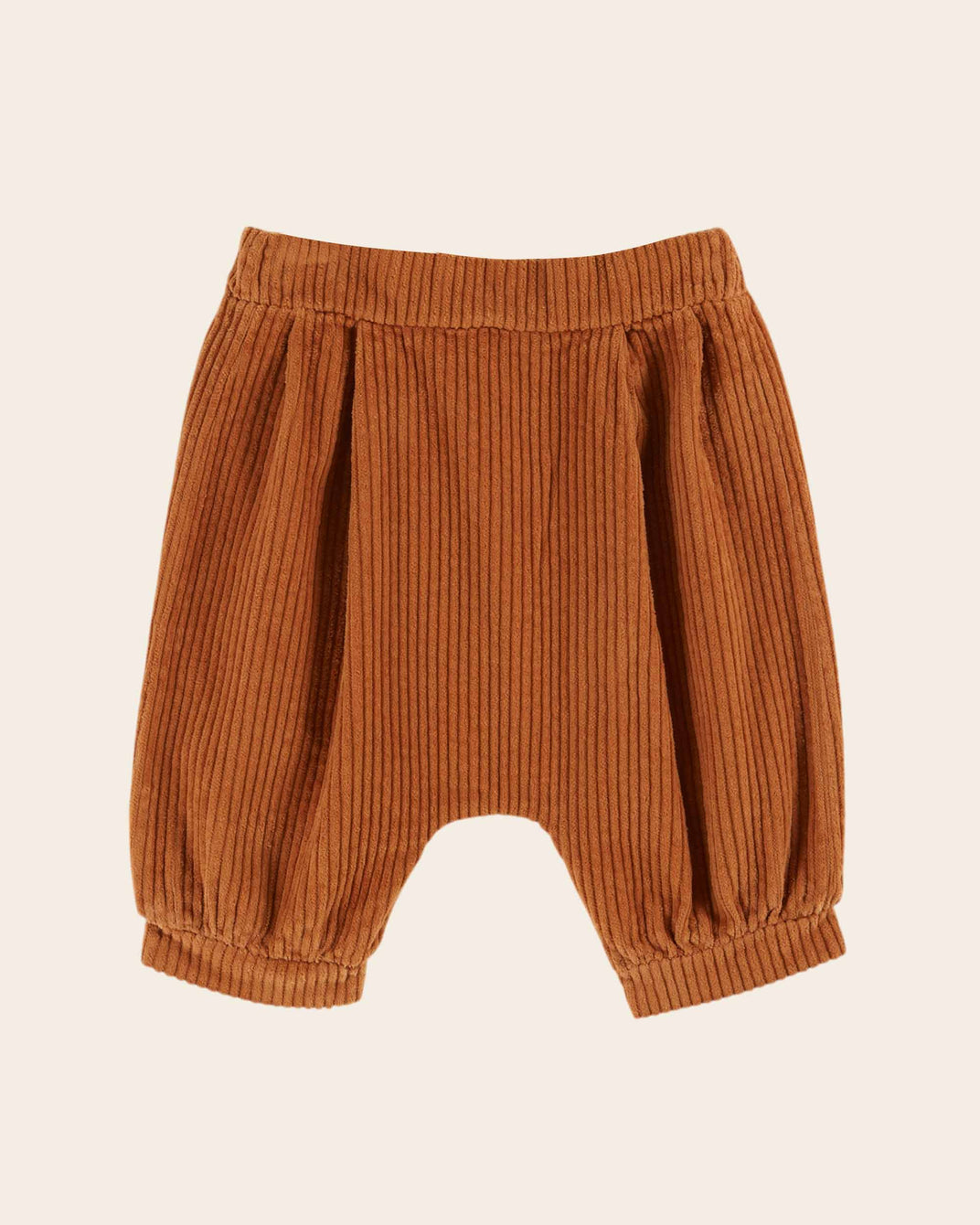 pecan velvet baby harem pants