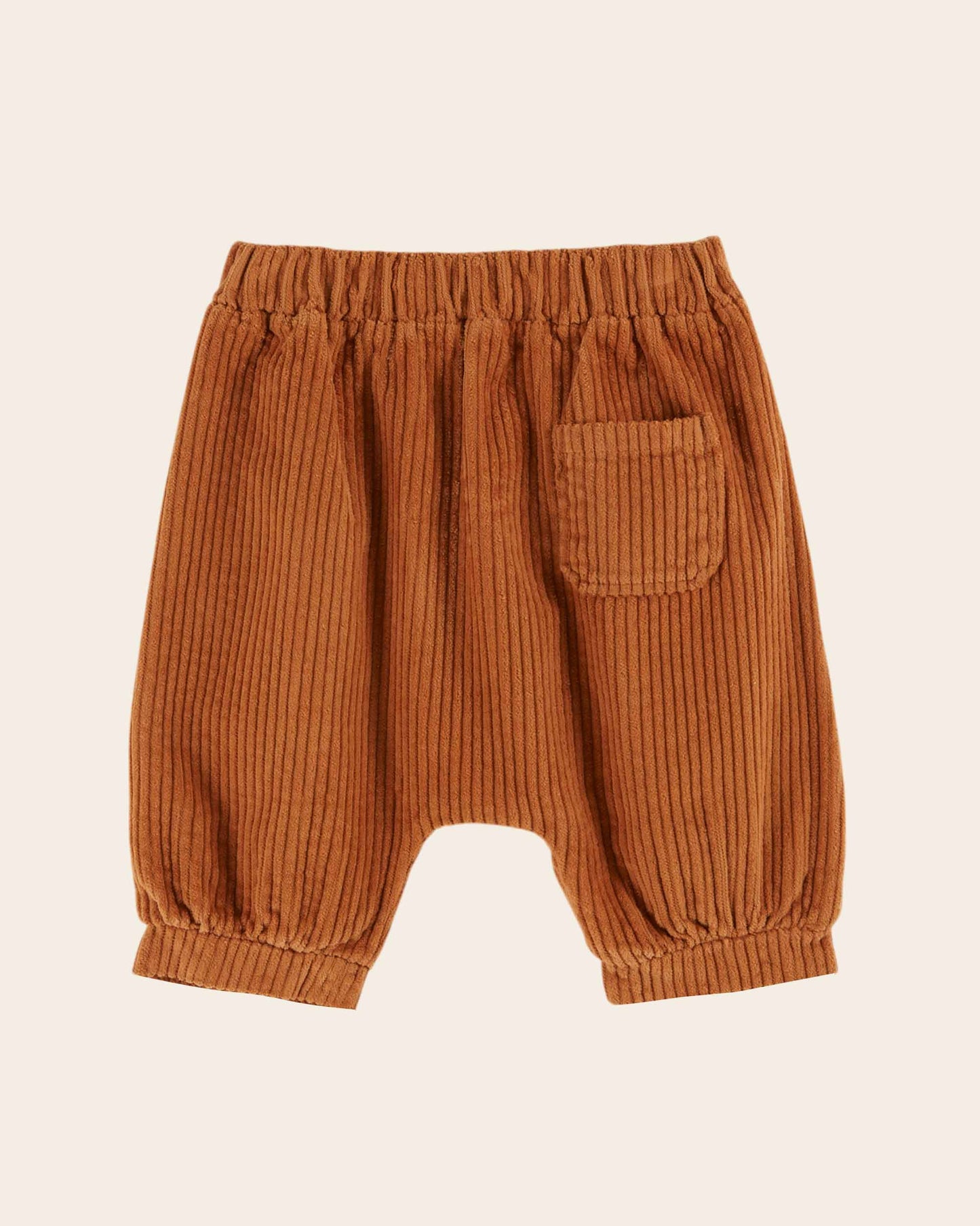 pecan velvet baby harem pants