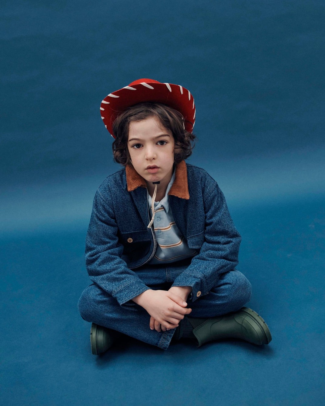Blouson doublé moumoute denim