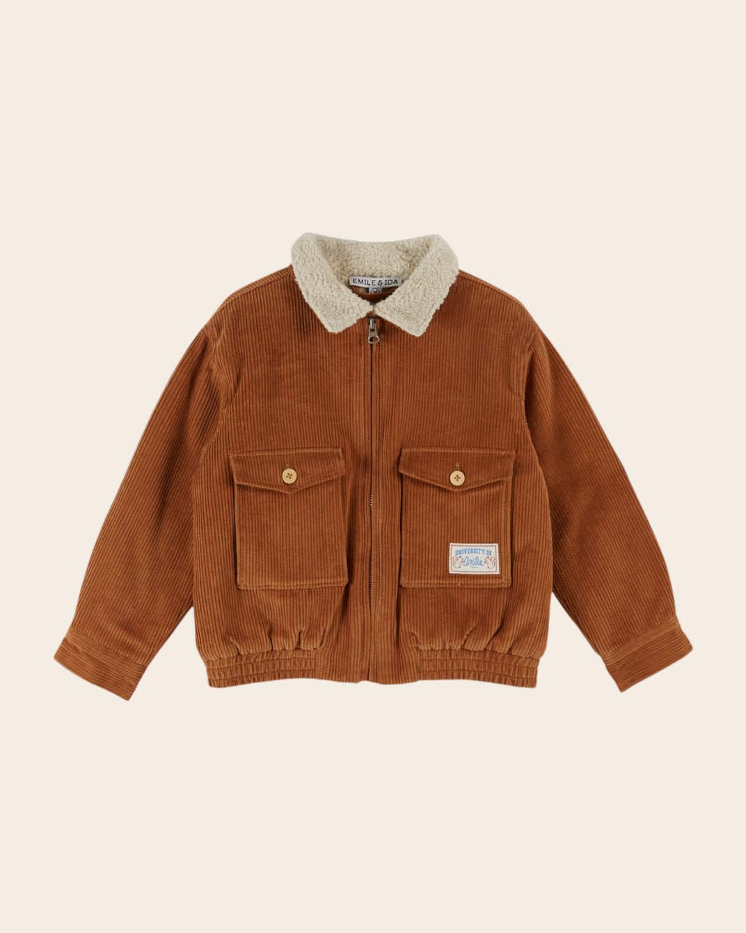 pecan-lined velvet jacket