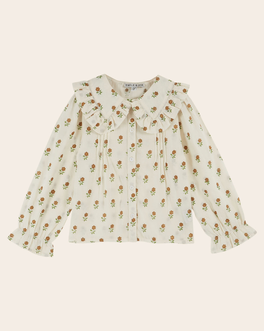 Blouse - Fleurs doré crème