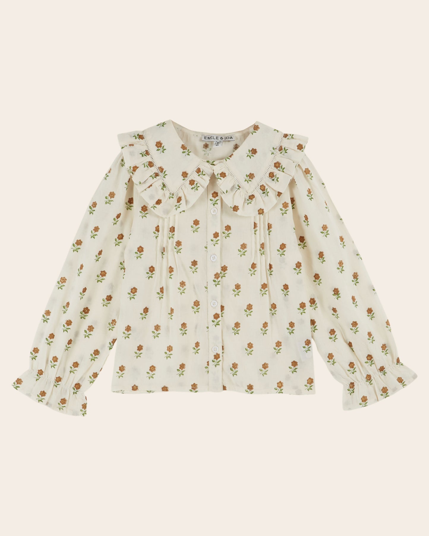 Blouse - Fleurs doré crème