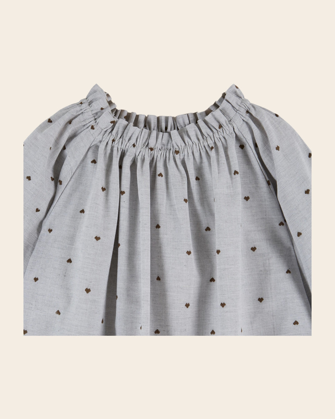 heart jacquard blouse