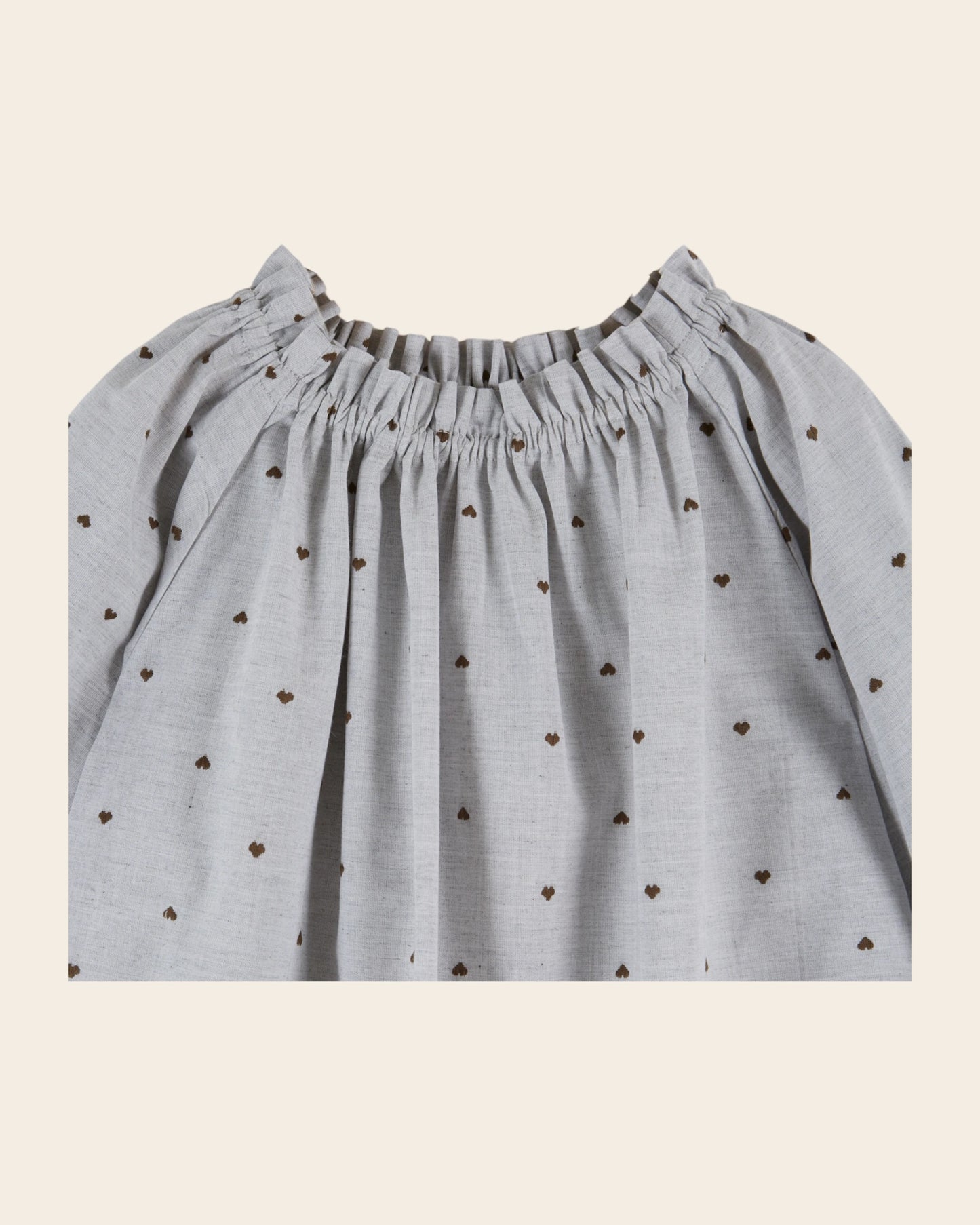 heart jacquard blouse