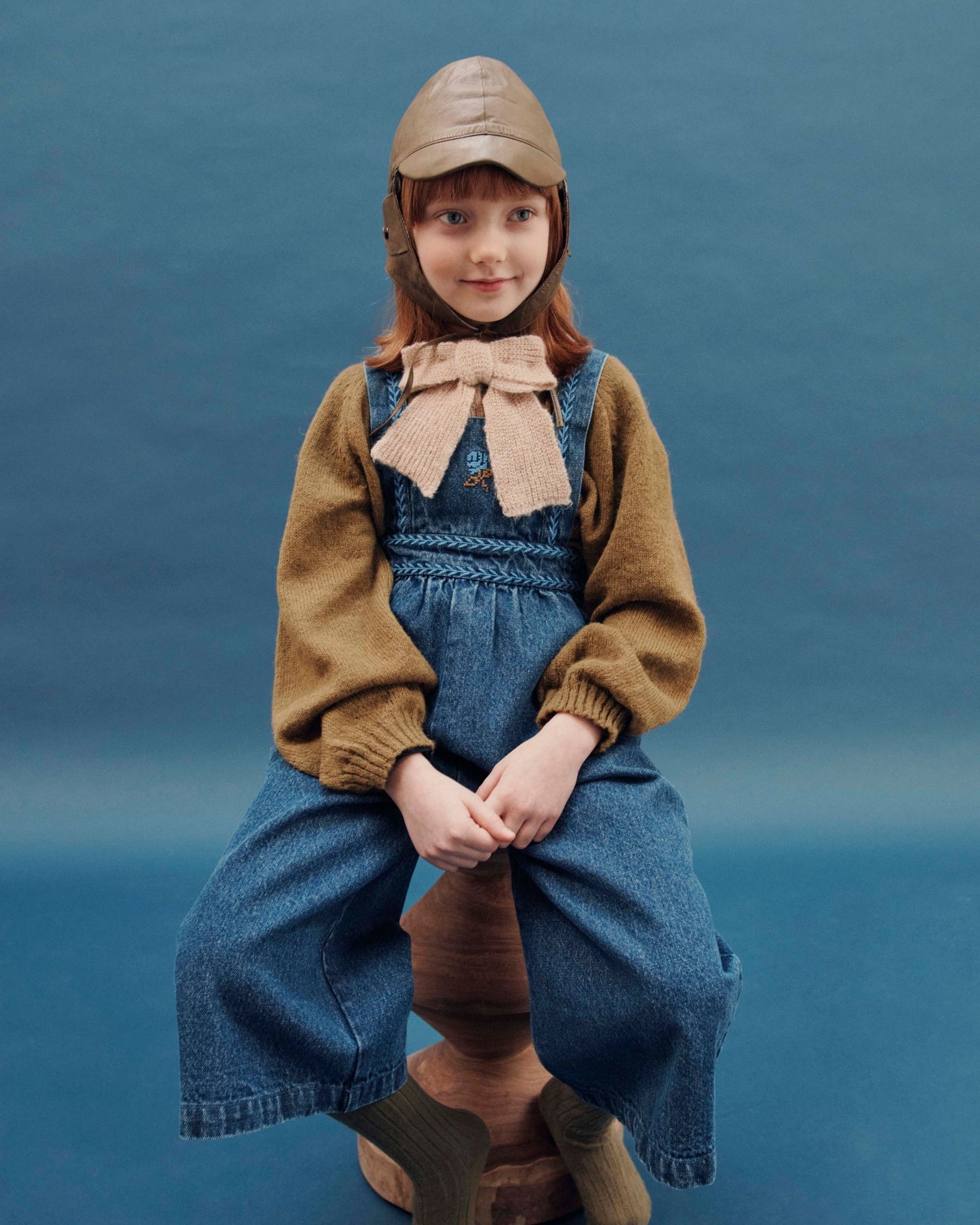 embroidered denim overalls