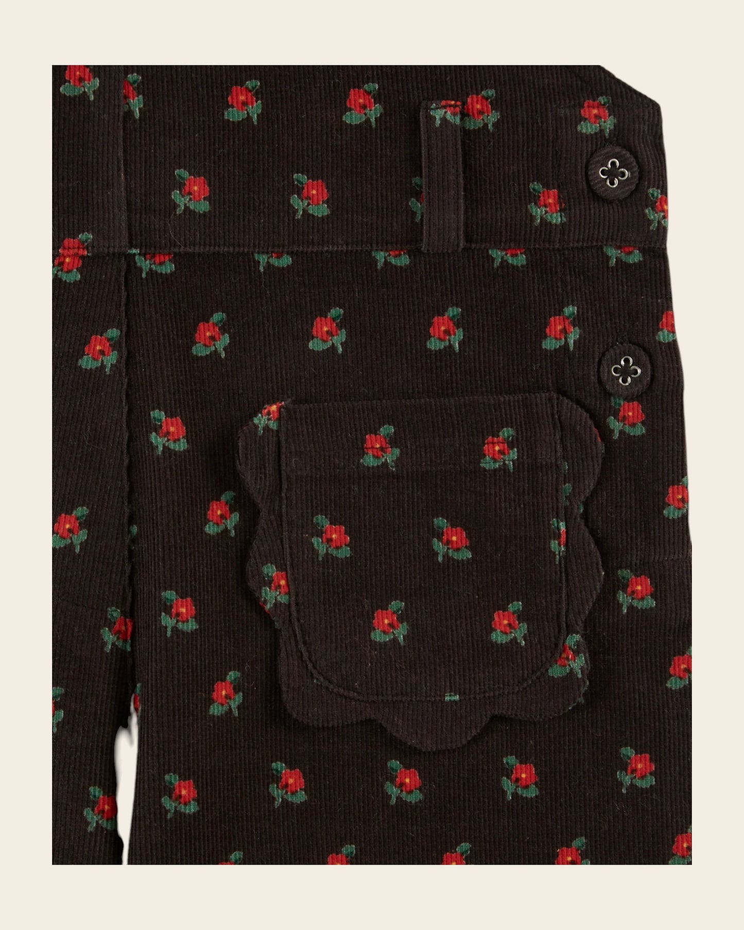 Salopette velours poppy noir