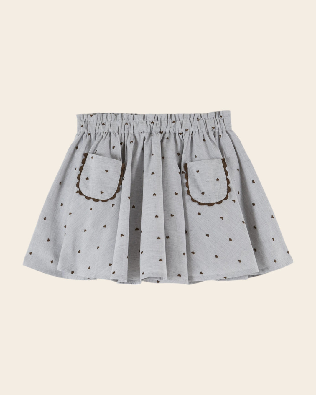 heart-shaped jacquard petticoat