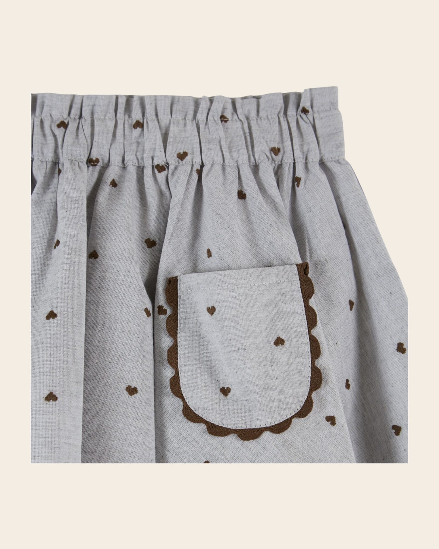 heart-shaped jacquard petticoat