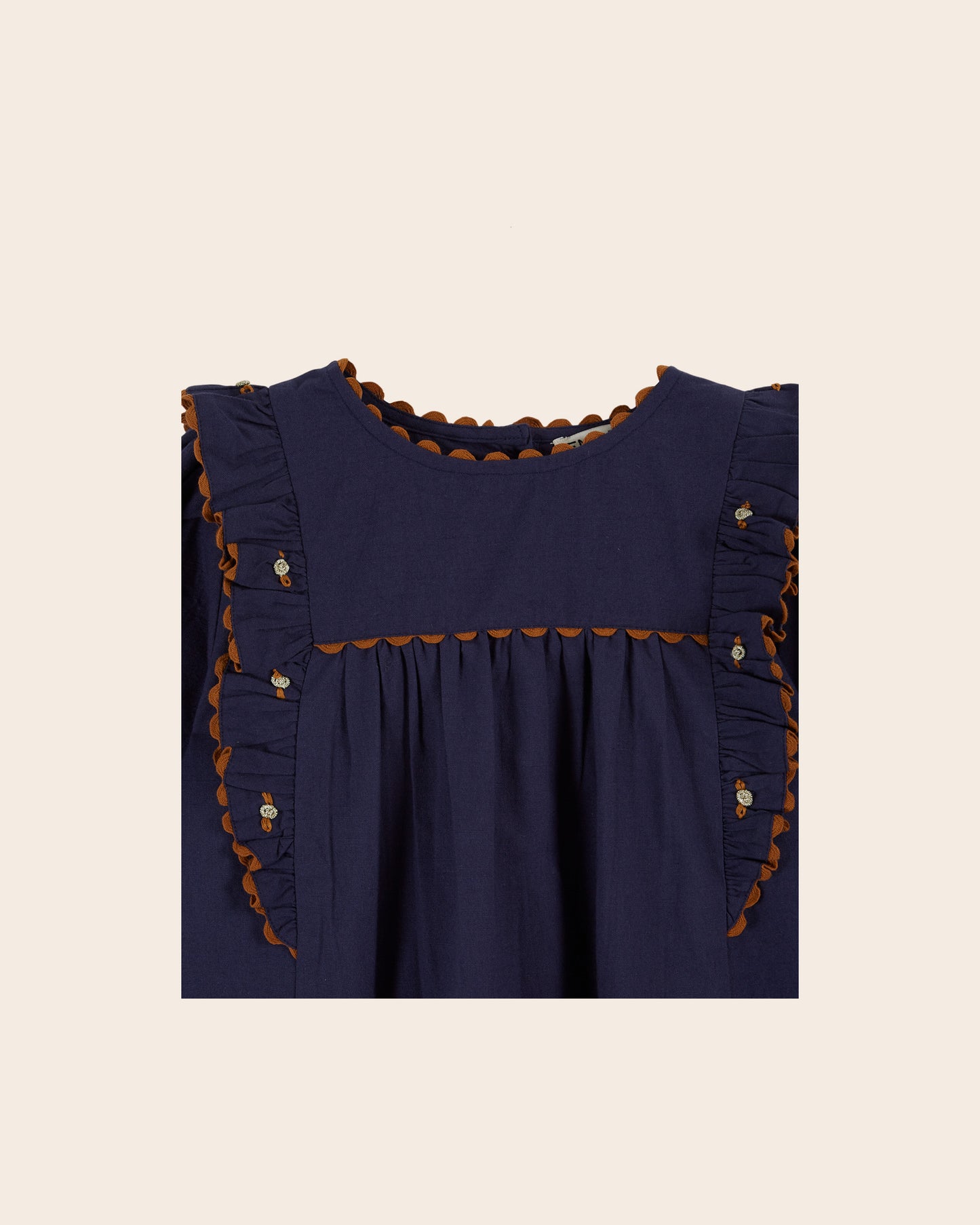Robe volantée navy