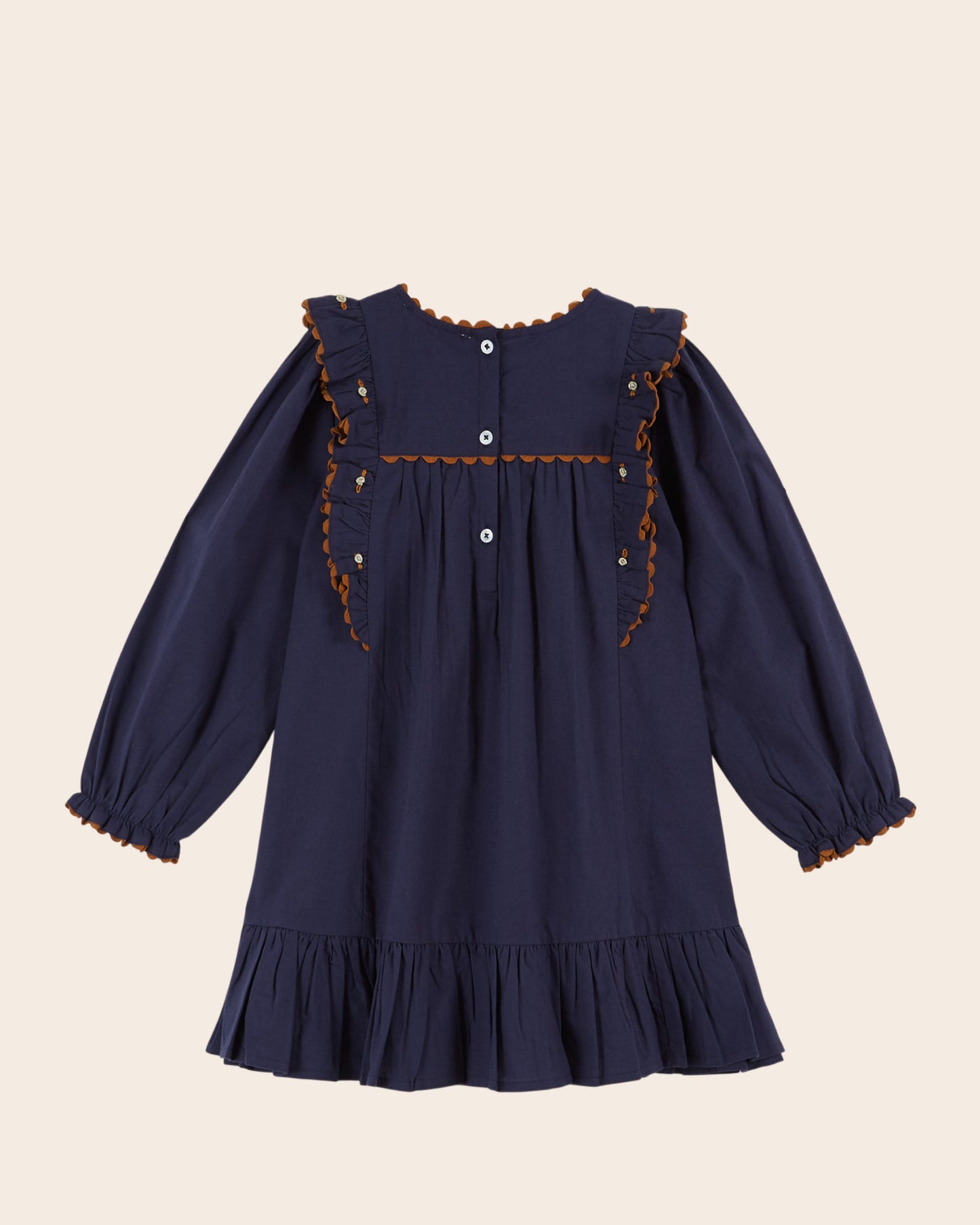 Robe volantée navy