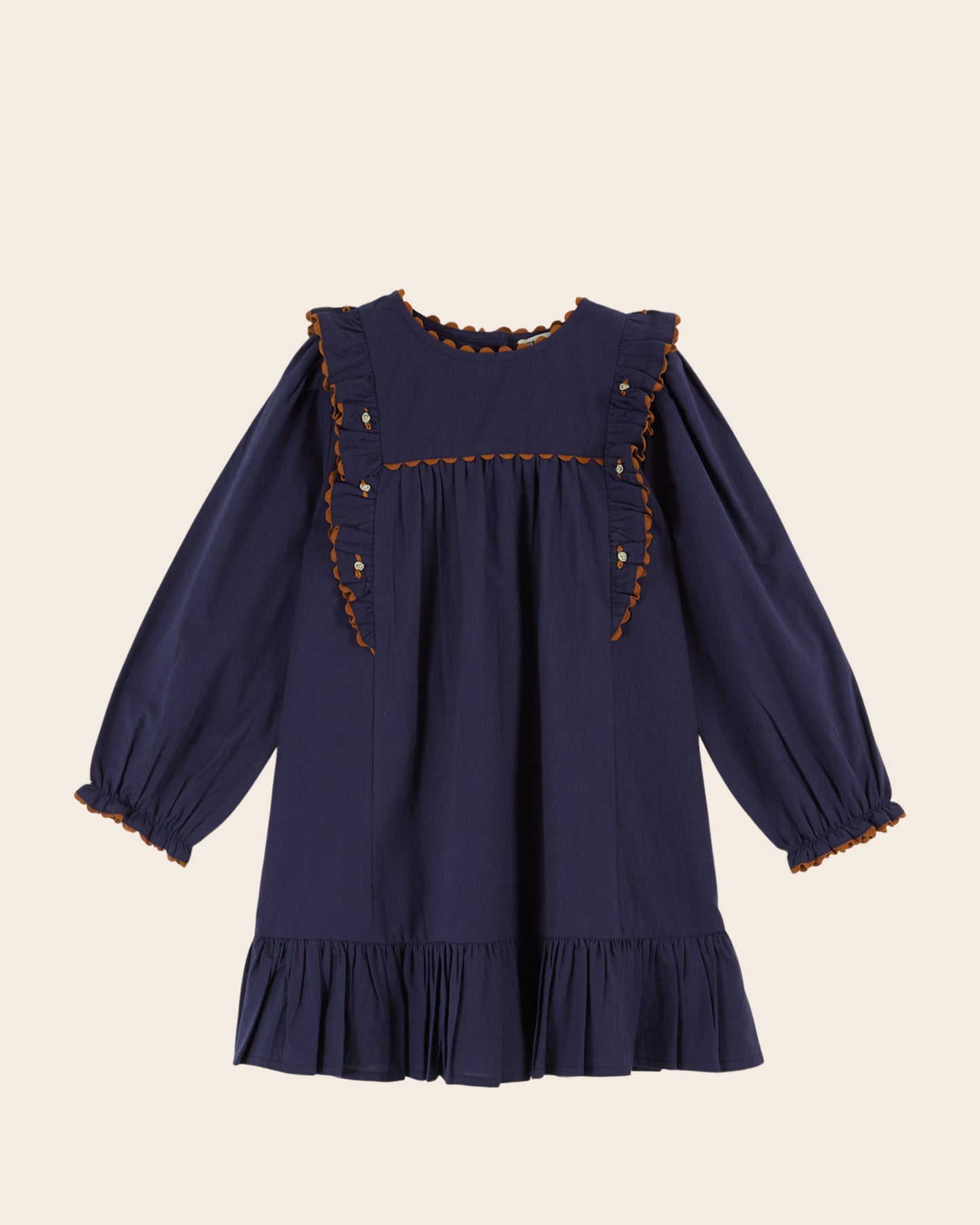 Robe volantée navy