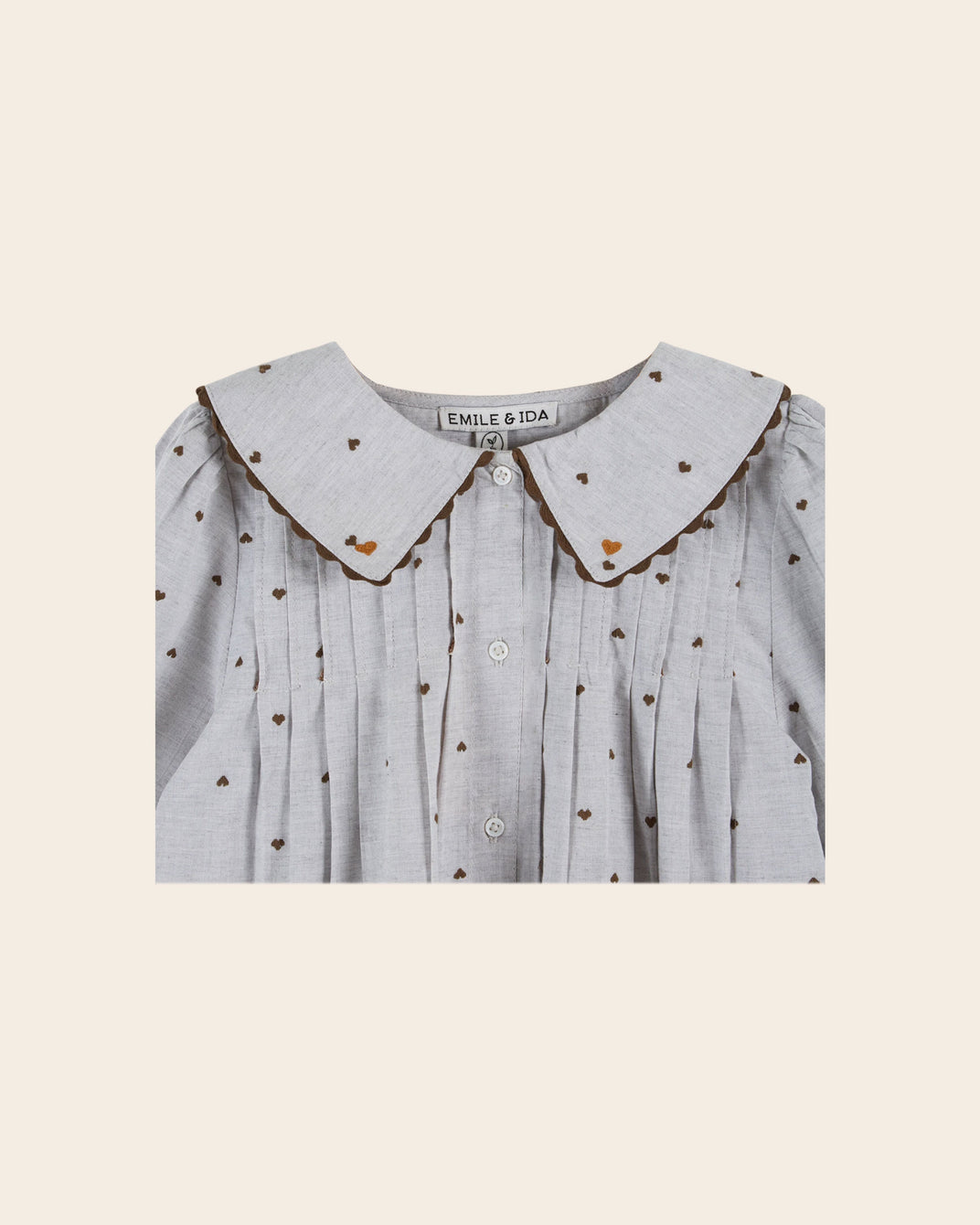 Robe ample à coeurs gris