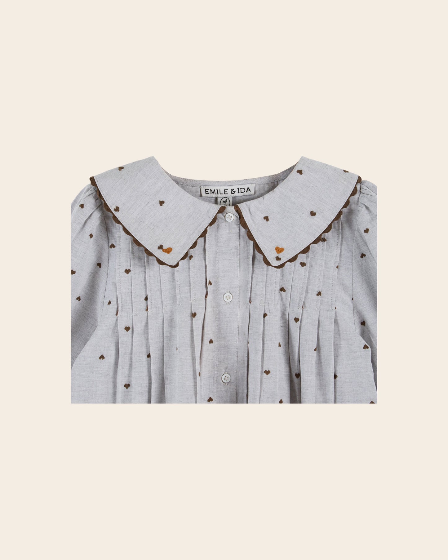 Robe ample à coeurs gris