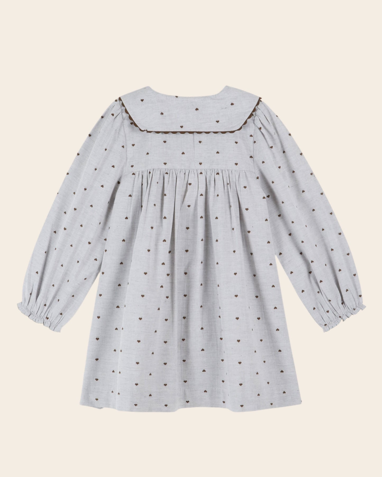 Robe ample à coeurs gris