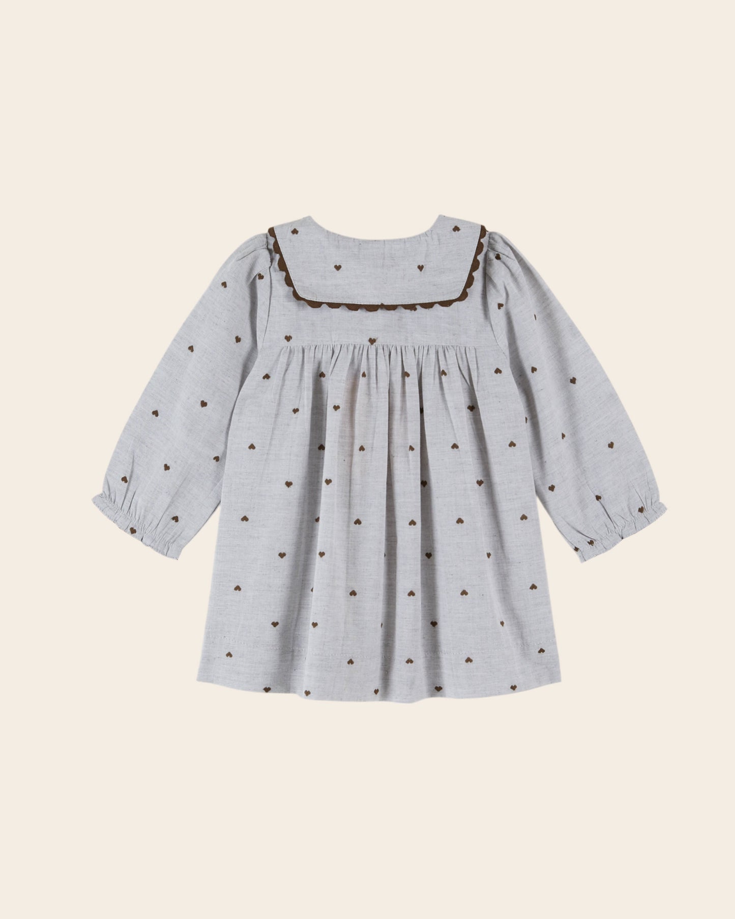 Robe ample à coeurs gris
