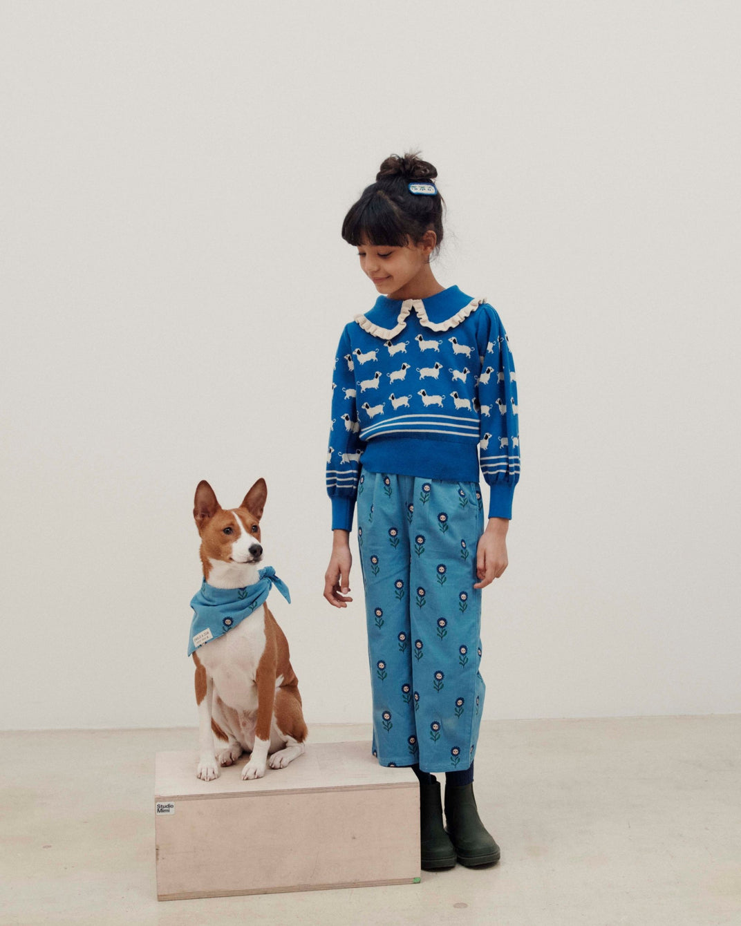 Margot print velvet pants
