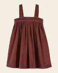 Robe à bretelles velours cotelé violine