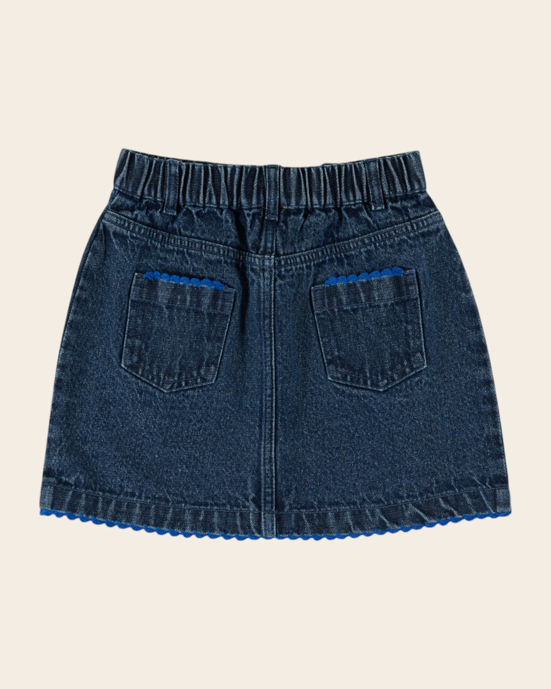 crochet denim skirt