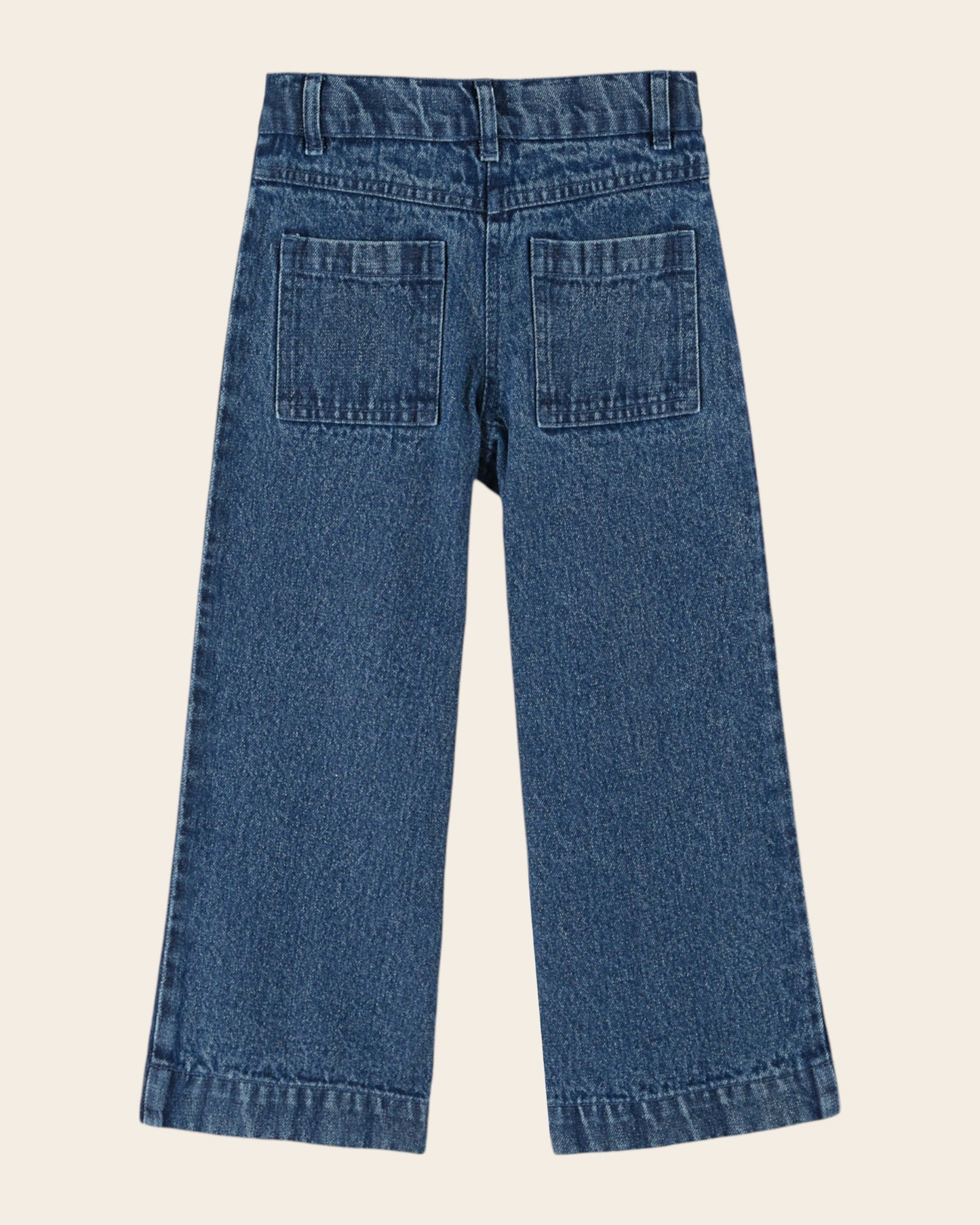 hippy denim embroidered denim pants