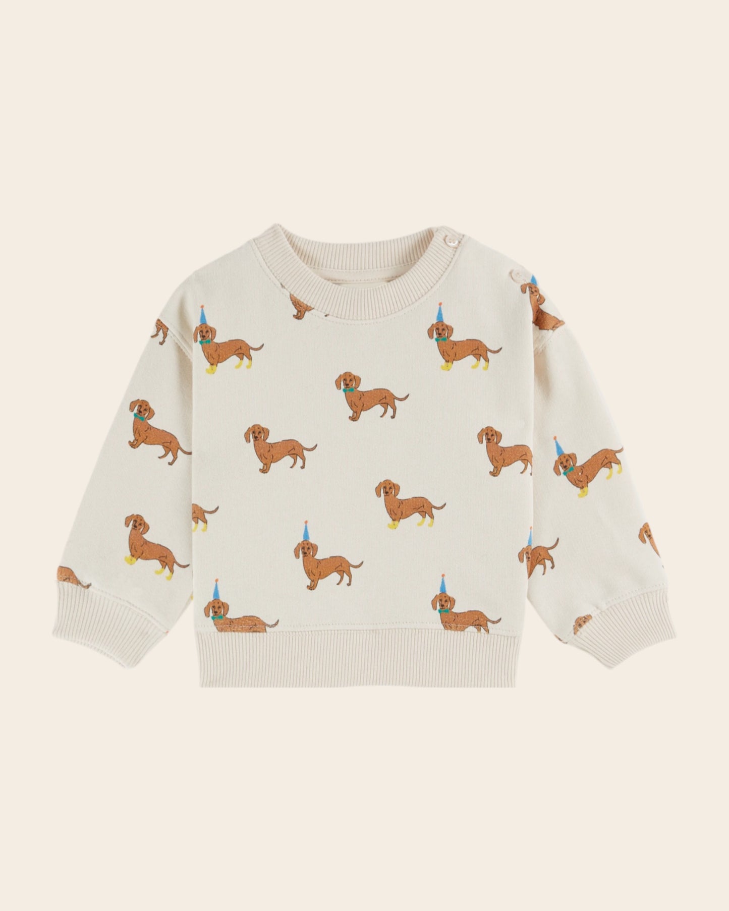 sweatshirt with all-over dachshund dog print