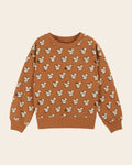 Sweat écureuils coton bio caramel